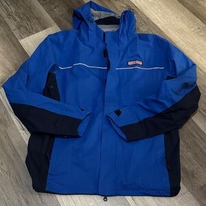 Men's Vineyard Vines Blue Waterproof Jacket sz small